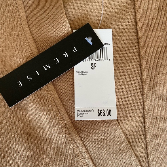 Premise tan color duster length cardigan NEW - Picture 5 of 6